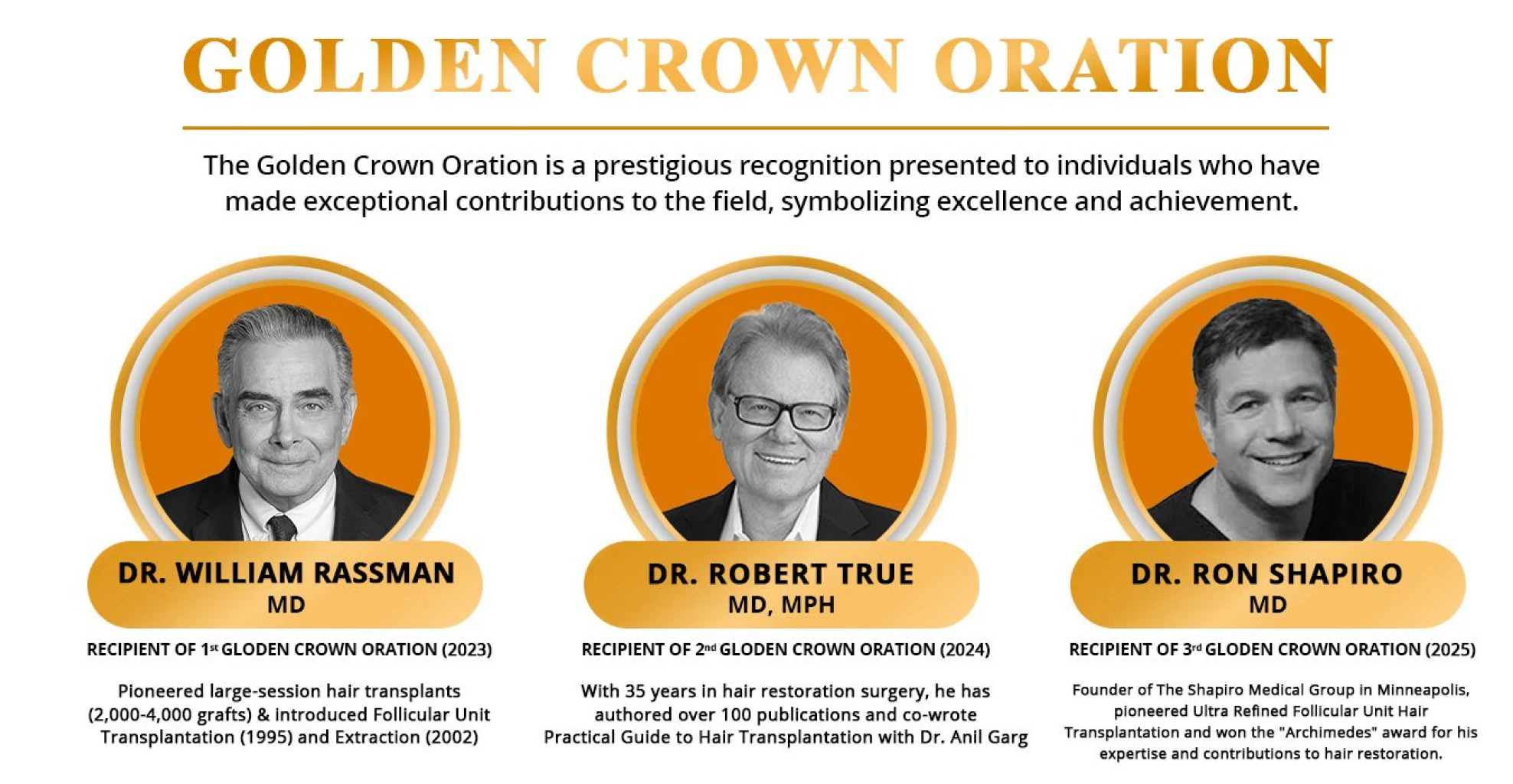 Golden Crown Oration